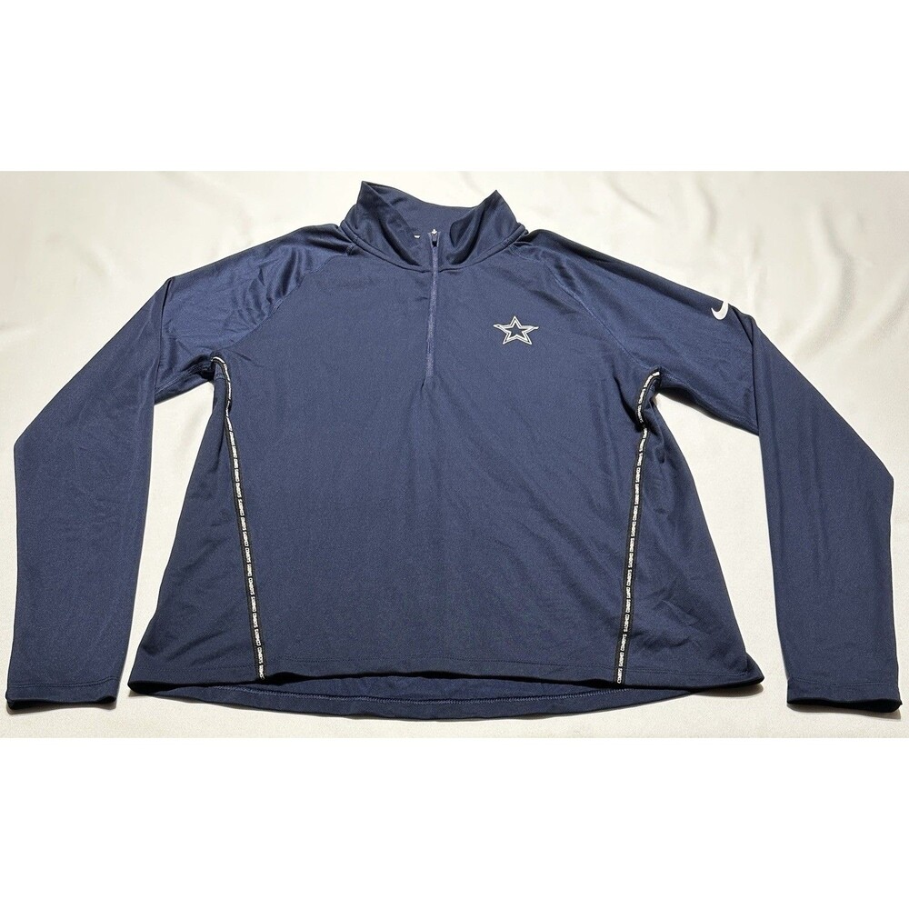 Dallas Cowboys Nike Dri-FIT 1/4 Zip Pullover Women’s Large 909360 NFL Football